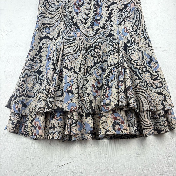 Chaps Chiffon Paisley Print Asymmetrical Skirt Sz Large 34” Waist VTG 90s Y2K - Picture 3 of 8